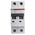 ABB System Pro M Compact S200M MCB, 2P, 6A Curve C, 440V AC, 125V DC, 10 kA Breaking Capacity