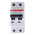 ABB System Pro M Compact S200M MCB, 2P, 8A Curve C, 440V AC, 125V DC, 10 kA Breaking Capacity