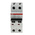 ABB System Pro M Compact S200 MCB, 2P, 6A Curve K, 400V AC, 125V DC, 6 kA Breaking Capacity