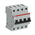 ABB System Pro M Compact S200 MCB, 4P, 63A Curve C, 400V AC, 110V DC, 6 kA Breaking Capacity