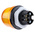 Werma EM 800 Series Yellow Steady Beacon, 12 → 230 V ac/dc, Panel Mount, Incandescent Bulb, IP65