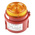 e2s IS-mB1 Series Amber Flashing Beacon, 24 V dc, Surface Mount, LED Bulb, IP65