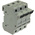 Eaton 30A Rail Mount Fuse Holder for 10 x 38mm Fuse, 3P, 600V ac