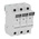 Eaton 30A Rail Mount Fuse Holder for 10 x 38mm Fuse, 3P, 600V ac