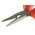 RS PRO Long Nose Pliers, 260 mm Overall, Straight Tip, VDE/1000V