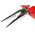 RS PRO Long Nose Pliers, 160 mm Overall, Straight Tip, VDE/1000V, 50,3mm Jaw