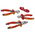 NWS NW784 3-Piece Combination Plier Set, Straight Tip, VDE/1000V, 140 mm Overall