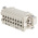 Han E Series size 16 A Connector Insert, Male, 16 Way, 16A, 500 V