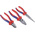 Knipex 3-Piece Plier Set, Straight Tip, 185 mm Overall