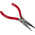 RS PRO Long Nose Pliers, 140 mm Overall, Straight Tip