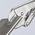 Knipex 41 24 225 Pliers, 225 mm Overall, Straight Tip