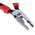 Teng Tools Combination Pliers, 22 mm Overall, Straight Tip, 22mm Jaw
