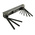 RS PRO 9 piece Folding Imperial Hex Key Set, 5/64 → 1/4in