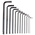 RS PRO 12 piece L Shape Imperial Hex Key Set, 0.05 → 7/32in