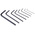 RS PRO 8 piece L Shape Metric Hex Key Set, 0.7 → 4mm