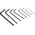 RS PRO 8 piece L Shape Imperial Hex Key Set, 0.28 → 5/64in