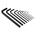 Facom 9 piece L Shape Metric Hex Key Set, 1.5mm
