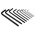Facom 9 piece L Shape Metric Hex Key Set, 1.5mm
