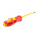 RS PRO Slotted Insulated Screwdriver, 4 mm Tip, 100 mm Blade, VDE/1000V, 200 mm Overall