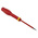 Facom Slotted Insulated Screwdriver, 2.5 x 0.4 mm Tip, 75 mm Blade, VDE/1000V, 178 mm Overall