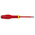 Facom Slotted Insulated Screwdriver, 3.5 x 0.6 mm Tip, 75 mm Blade, VDE/1000V, 179 mm Overall