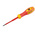 RS PRO Slotted Insulated Screwdriver, 2.5 x 0.4 mm Tip, 75 mm Blade, VDE/1000V, 165 mm Overall