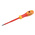 RS PRO Slotted Insulated Screwdriver, 3 x 0.5 mm Tip, 100 mm Blade, VDE/1000V, 190 mm Overall