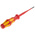 Wera Slotted Insulated Screwdriver, 3.5 mm Tip, 100 mm Blade, VDE/1000V, 181 mm Overall