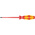 Wera Slotted Insulated Screwdriver, 3.5 mm Tip, 100 mm Blade, VDE/1000V, 181 mm Overall