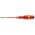 Facom Slotted Insulated Screwdriver, 4 mm Tip, 100 mm Blade, VDE/1000V, 210 mm Overall