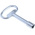 Steinbach & Vollman 1-way Control Cabinet Key, Triangle 8mm Capacity