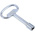 Steinbach & Vollman 1-way Control Cabinet Key, Square 7mm Capacity