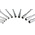 Facom Hex Tubular Box Spanner Set, 10 Pieces, 8 → 19 mm Tip
