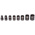Stanley 9-Piece Metric 3/8 in Standard Socket Set with Ratchet, 12 point