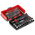 Facom 38-Piece Metric 1/4 in Standard Socket/Bit Set with Ratchet, 6 point; Hex Bit; Phillips Bit; Pozidriv Bit;