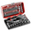 Facom 38-Piece Metric 1/4 in Standard Socket/Bit Set with Ratchet, 6 point; Hex Bit; Phillips Bit; Pozidriv Bit;