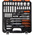 Bahco 103-Piece Metric 1/2 in; 1/4 in Deep Socket/Standard Socket/Spanner/Allen Key/Bit Set with Ratchet, 6 point; Hex