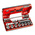Facom 18-Piece Metric 3/8 in Standard Socket Set with Ratchet, 6 point