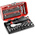 Facom 43-Piece Metric 1/4 in Standard Socket/Bit Set with Ratchet, 6 point; Hex Bit; Phillips Bit; Pozidriv Bit;
