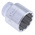 STAHLWILLE 1/2 in Drive 30mm Standard Socket, 12 point, 45 mm Overall Length