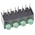 Dialight 551-0207-004F, Green Right Angle PCB LED Indicator, 4 LEDs, Through Hole 2.1 V