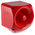 Klaxon PNC Series Red Sounder Beacon, 10 → 60 V dc, IP66, Side Mount, 116dB at 1 Metre