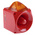Klaxon Nexus Series Amber Sounder Beacon, 110 V ac, 230 V ac, Wall Mount, 110dB at 1 Metre