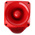 Klaxon Nexus 110 Series Red Sounder Beacon, 24 → 48 V ac, IP66, Base Mount, 116dB at 1 Metre