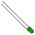 Vishay3 V Green LED 3mm Through Hole, TLHG4401
