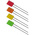 Broadcom1.9 V Red LED Rectangular Through Hole, HLMP-S201