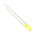 Kingbright2.05 V Yellow LED 3mm Through Hole, Cylindrical L-424YDT