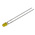 Vishay3 V Yellow LED 3mm Through Hole, TLHY4401