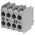 Allen Bradley Auxiliary Contact Block, 4 Contact, 2NC + 2NO, Snap-On
