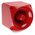 Klaxon PNC Series Red Sounder Beacon, 10 → 60 V dc, IP66, Side Mount, 120dB at 1 Metre